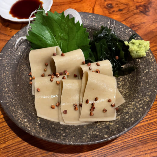 角清　蕎麦刺し